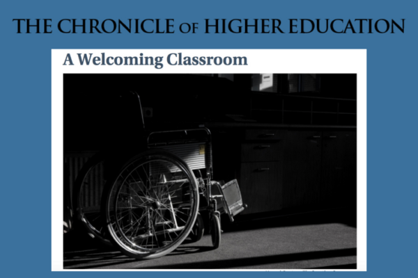 James Lang’s A Welcoming Classroom in The Chronicle of Higher Education