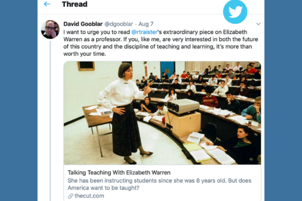 David Goobler’s thread about Elizabeth Warren’s teaching