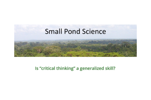 Is “Critical Thinking” a Generalized Skill