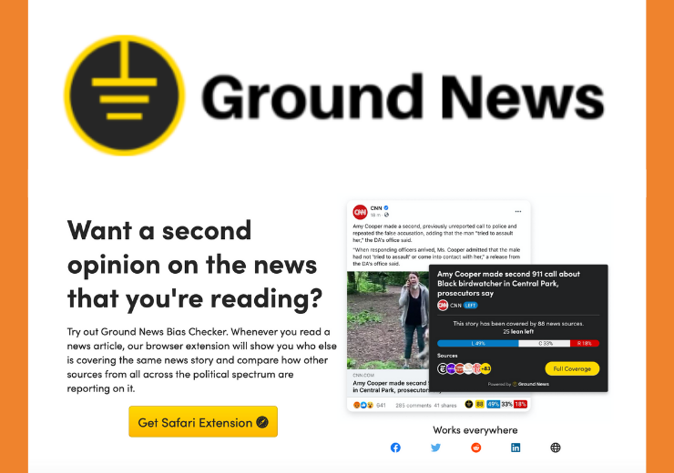 Ground News web extension(s)