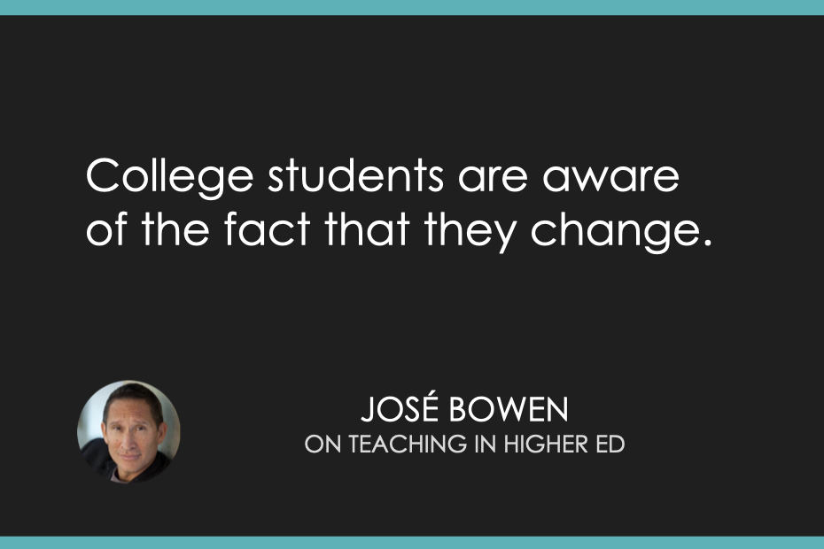 College students are aware of the fact that they change.