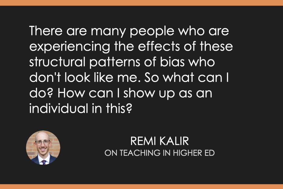 There are many people who are experiencing the effects of these structural patterns of bias who don't look like me. So what can I do? How can I show up as an individual in this?