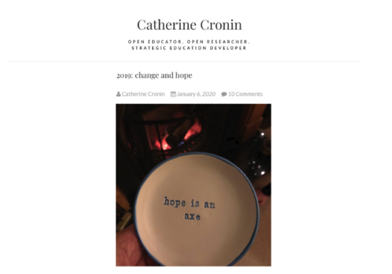 Catherine Chronin’s Change and Hope Blog Post