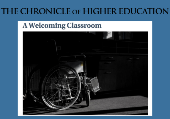 James Lang’s A Welcoming Classroom in The Chronicle of Higher Education