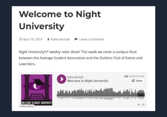Katie Hartraft’s Welcome to Night University