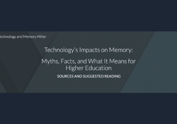 Technology’s Impact on Memory, by Michelle Miller